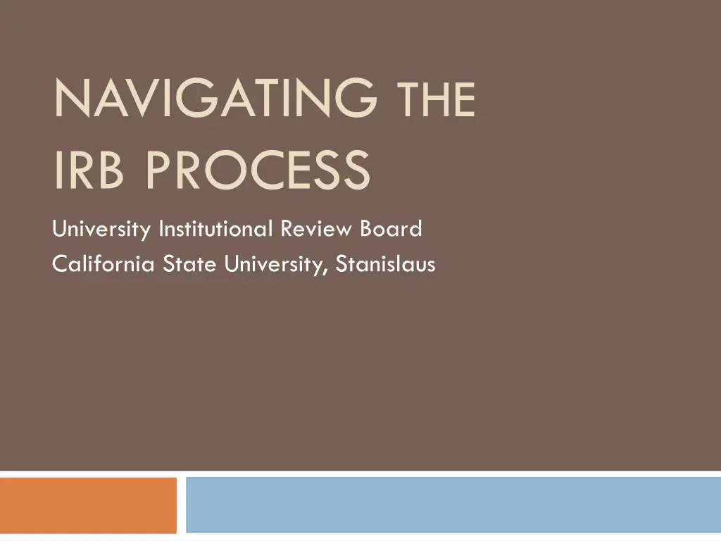 navigating the irb process university n.w