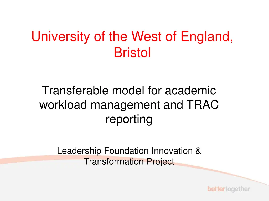 university of the west of england bristol n.w