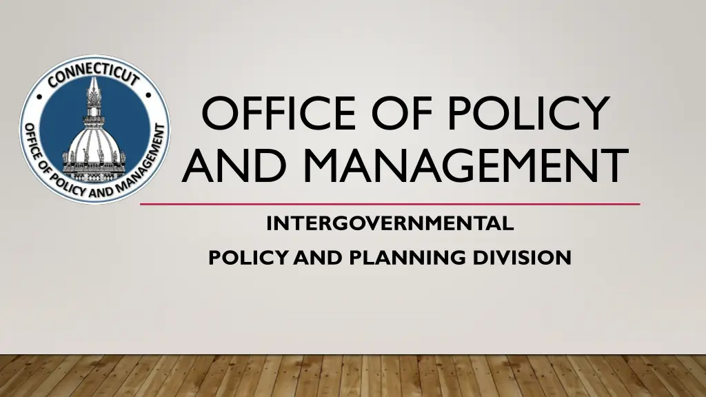 office of policy and management n.w