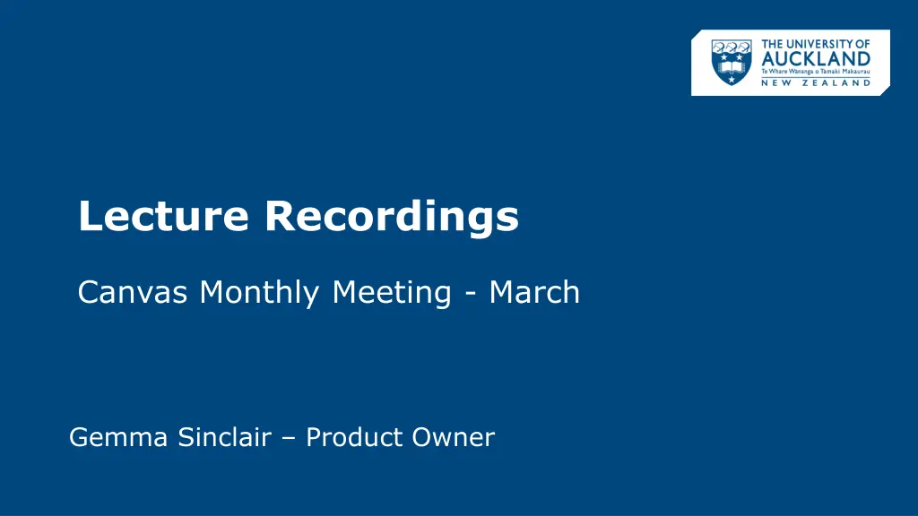 lecture recordings n.w