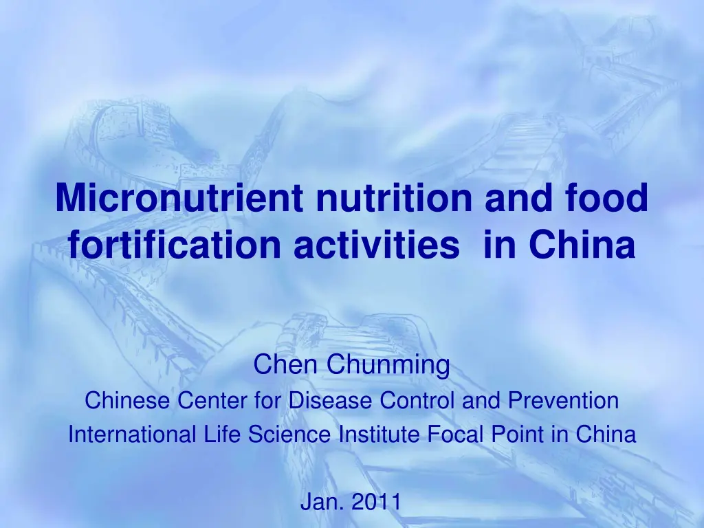 micronutrient nutrition and food fortification n.w