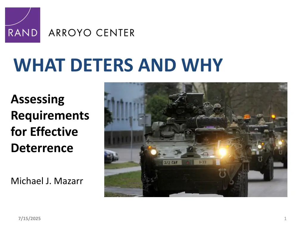 what deters and why n.w