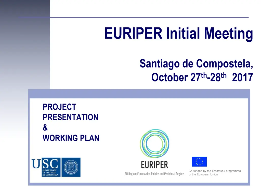 euriper initial meeting n.w