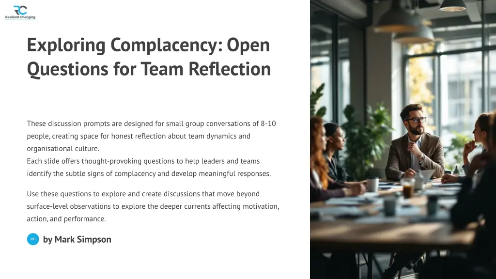 exploring complacency open questions for team n.w