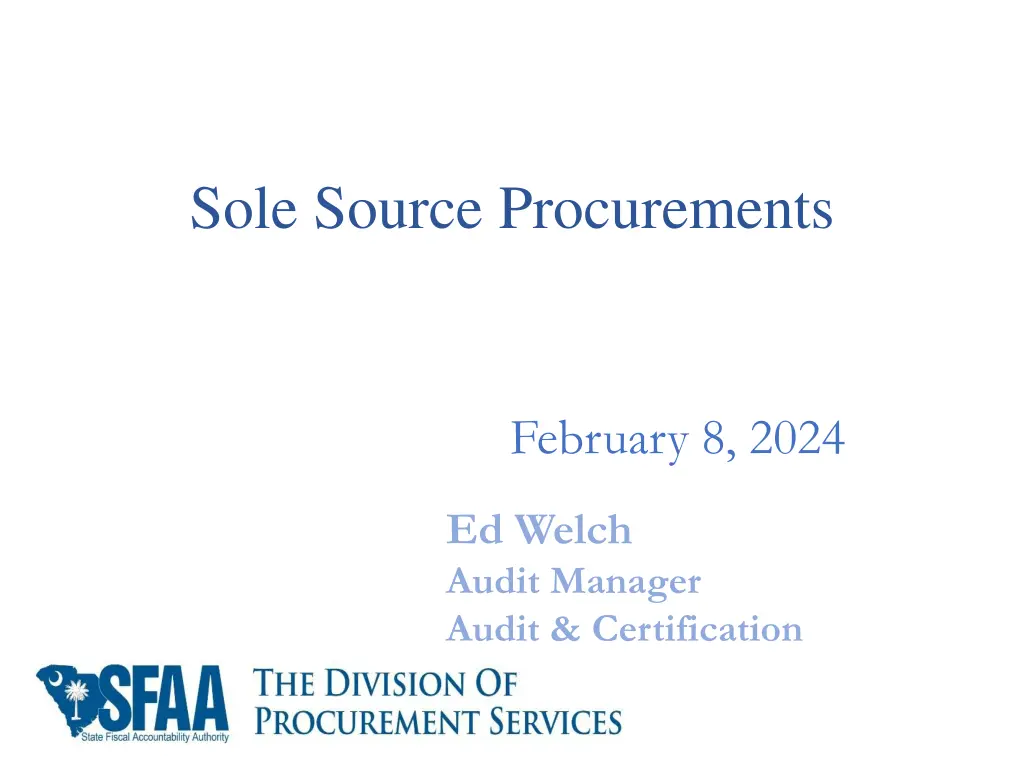 sole source procurements n.w