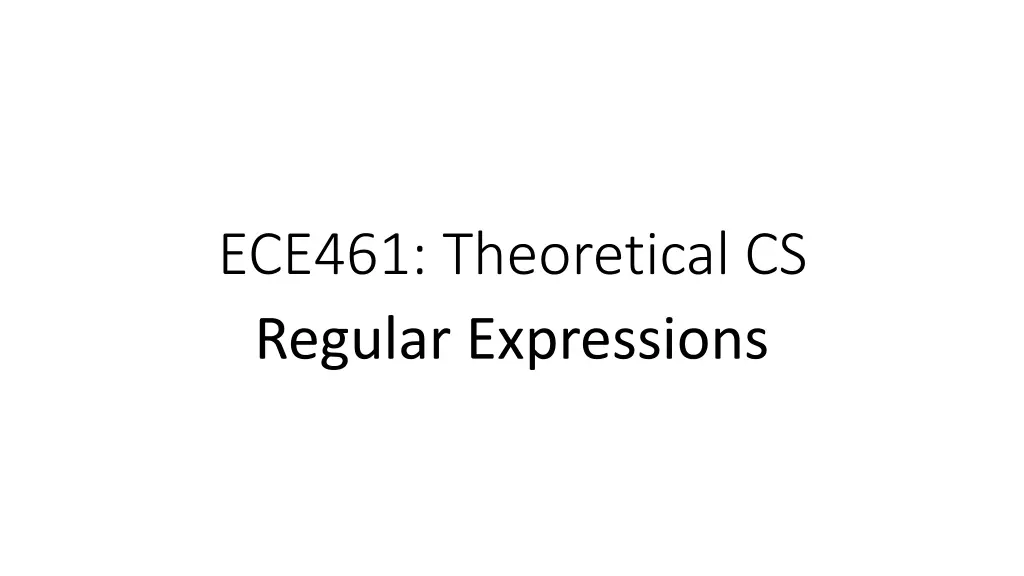 ece461 theoretical cs regular expressions n.w