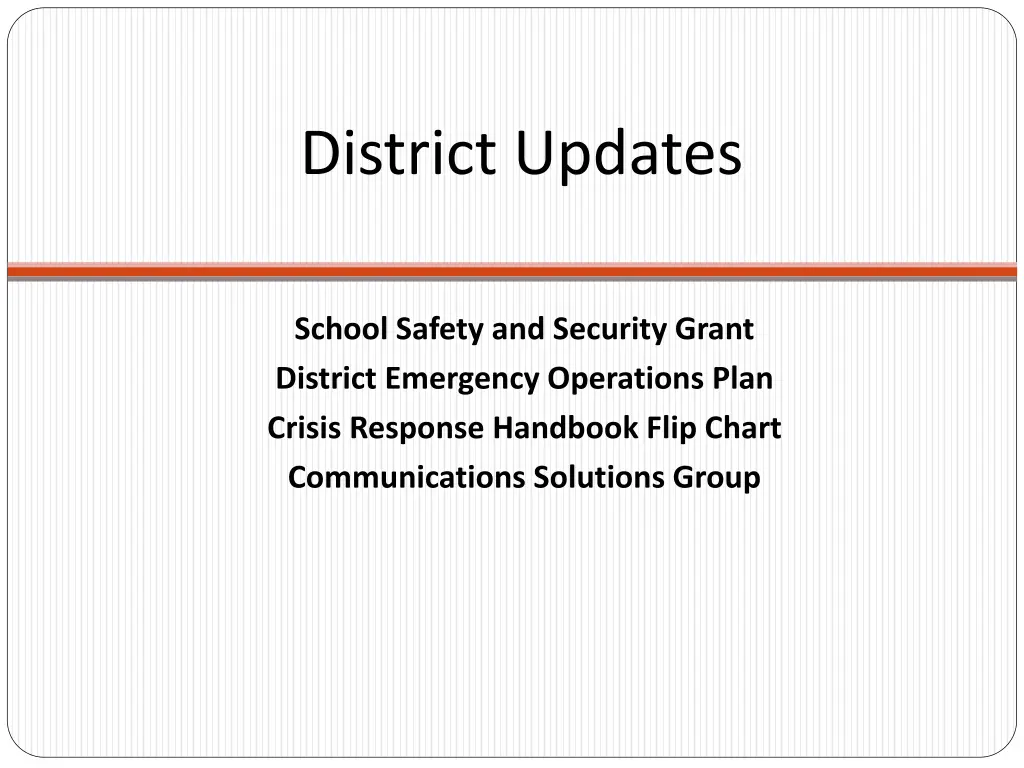district updates n.w