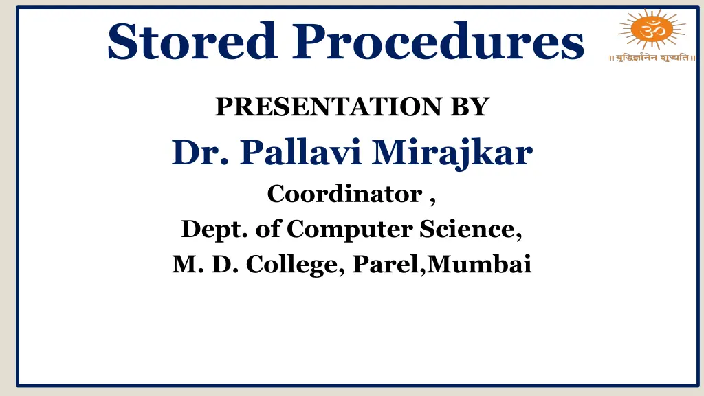 stored procedures n.w