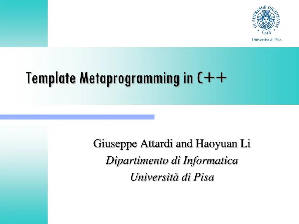 universit di pisa n.w