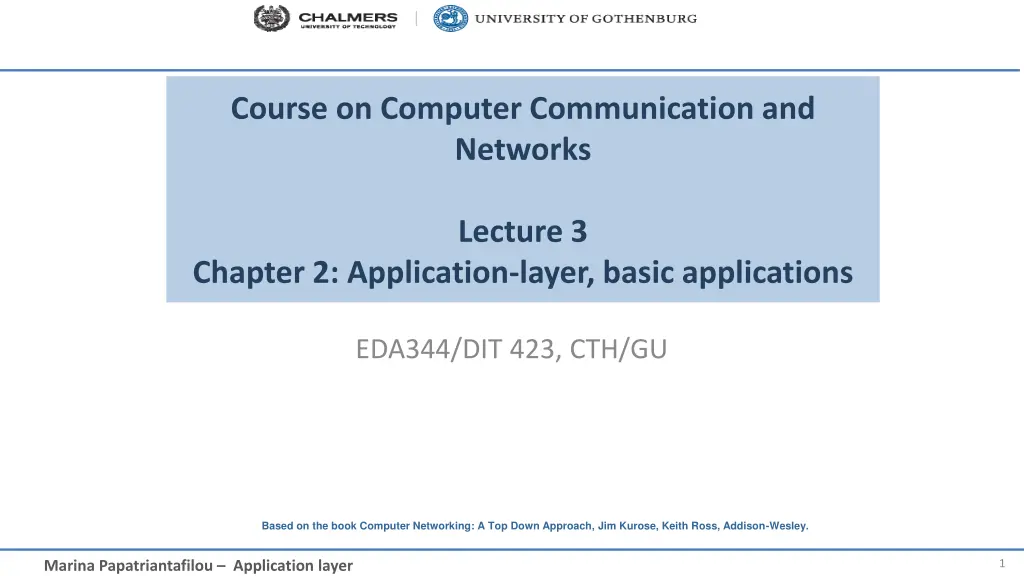 course on computer communication and networks n.w