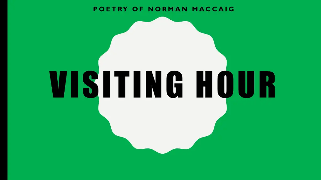 poetry of norman maccaig n.w