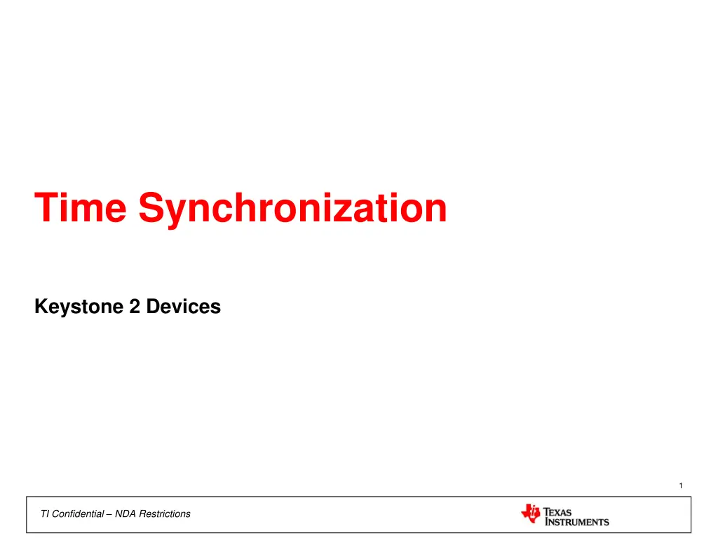 time synchronization n.w