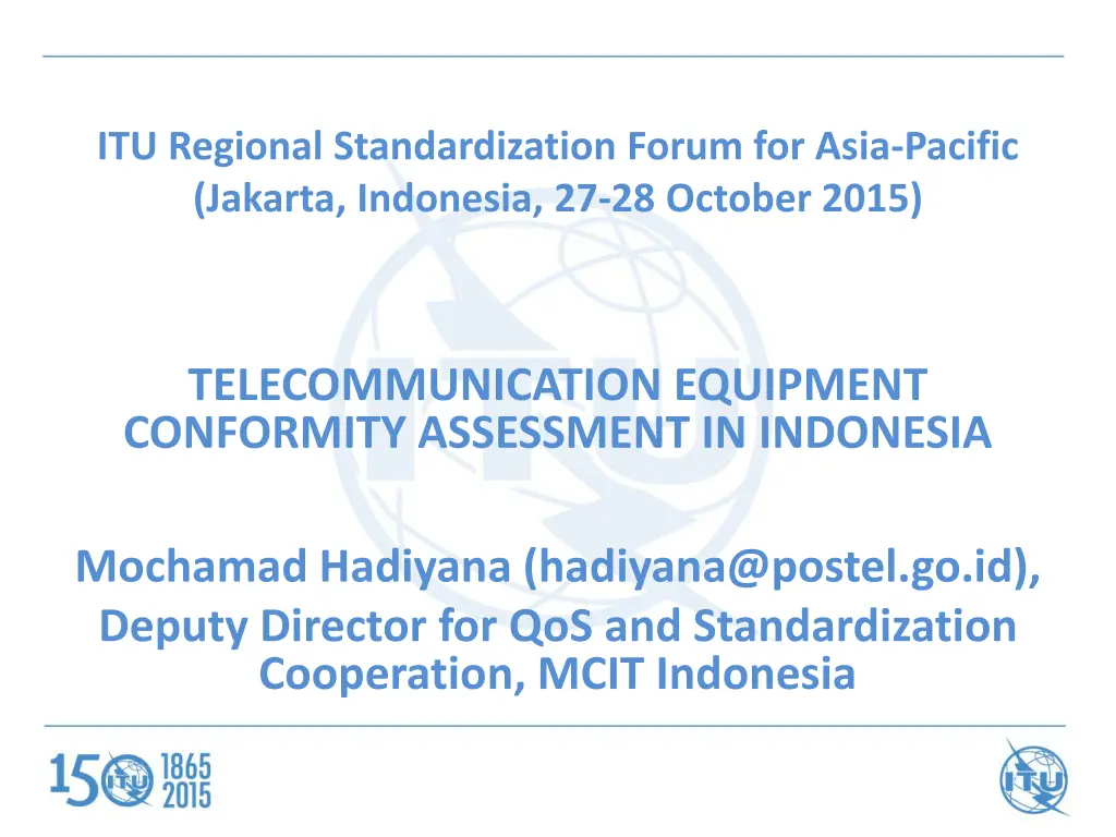 itu regional standardization forum for asia n.w