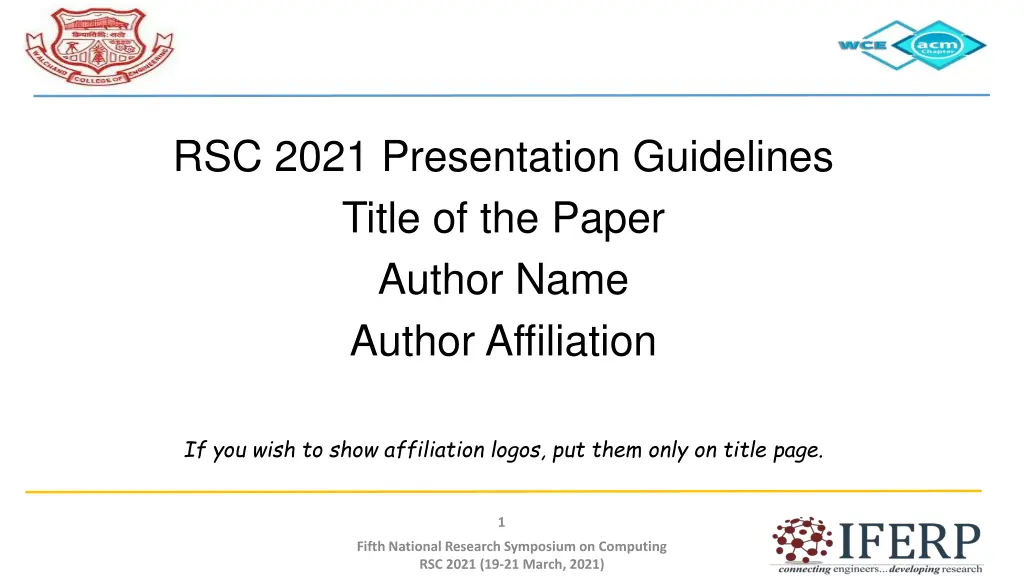 rsc 2021 presentation guidelines title n.w