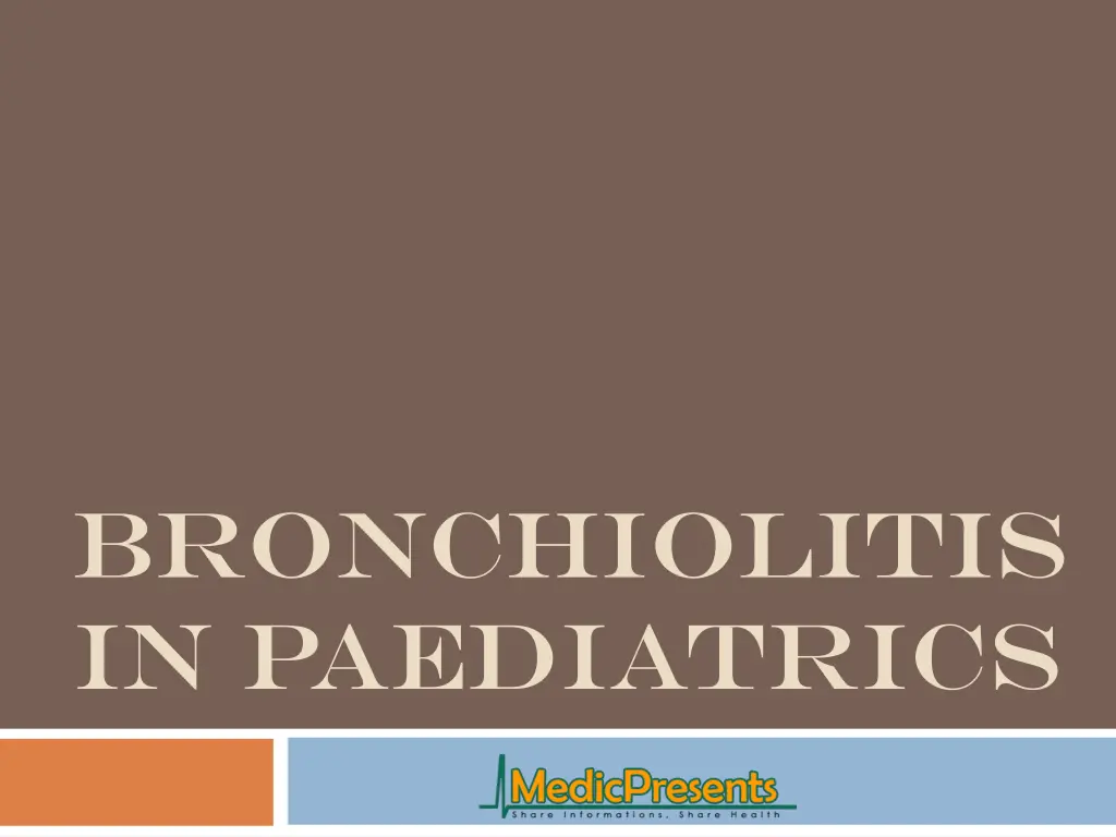 bronchiolitis in paediatrics n.w