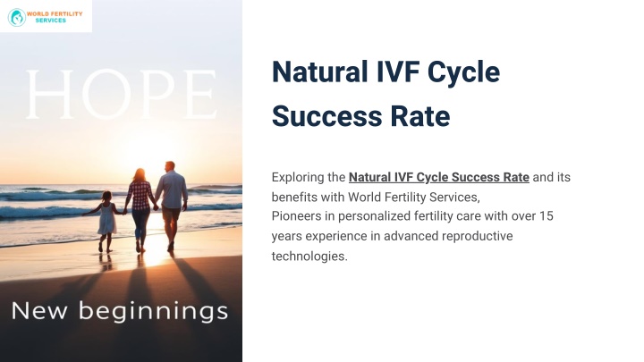 natural ivf cycle success rate n.w