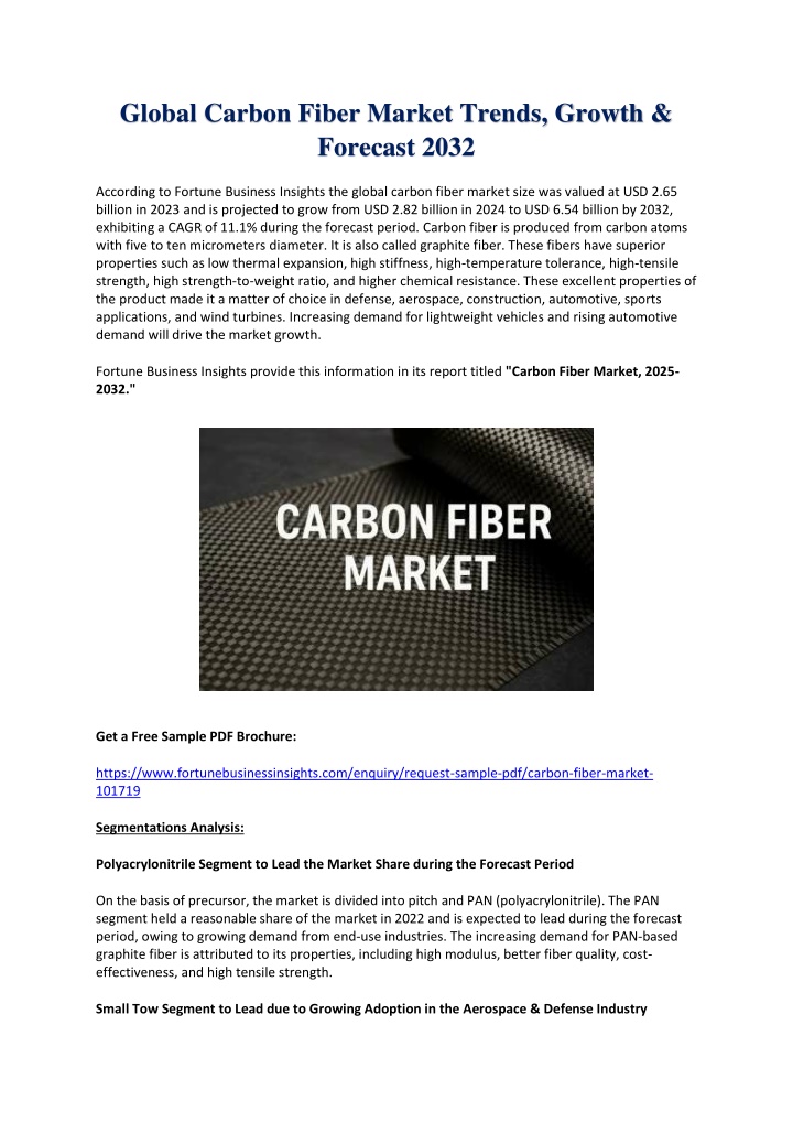 global carbon fiber market trends growth forecast n.w