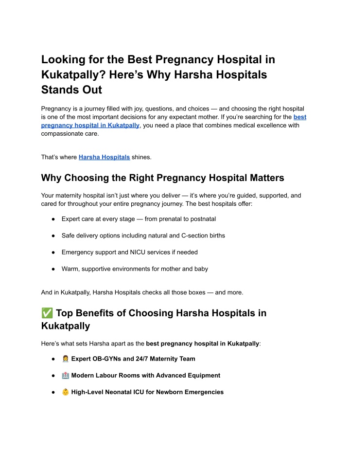 looking for the best pregnancy hospital n.w