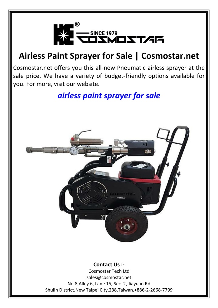 airless paint sprayer for sale cosmostar net n.w