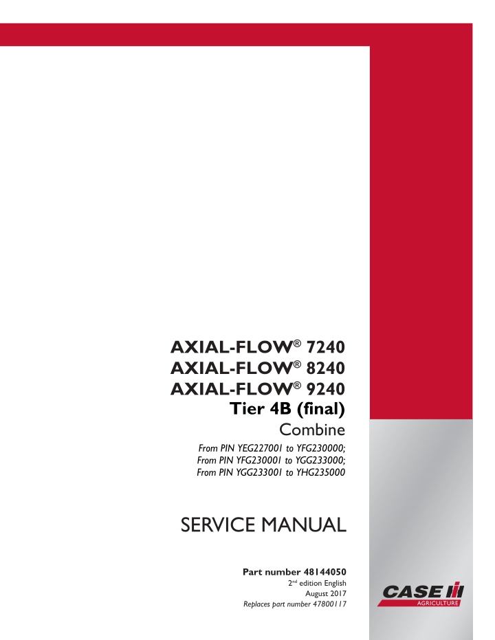 axial flow 7240 axial flow 8240 axial flow 9240 n.w