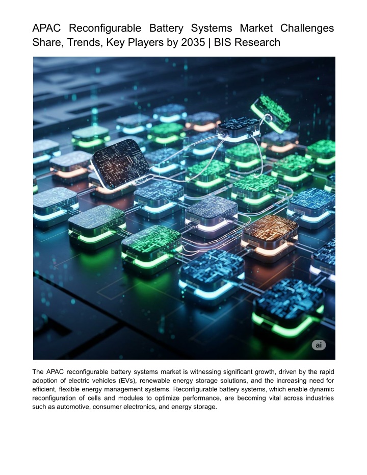 apac reconfigurable battery systems market n.w