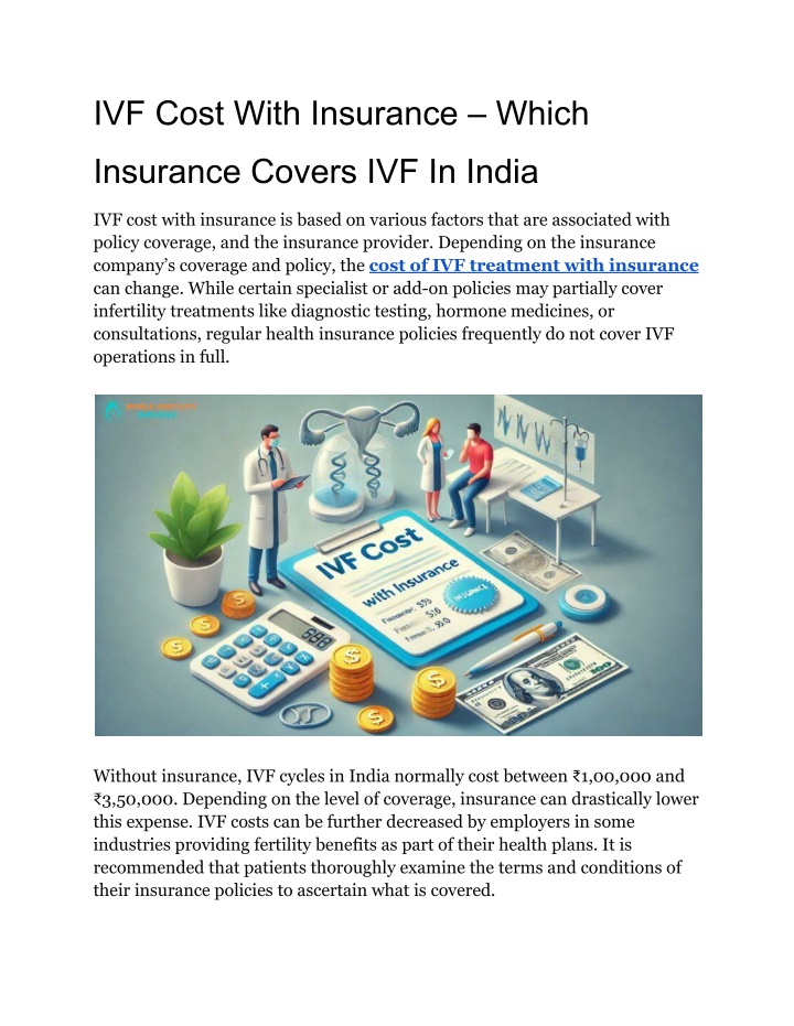 ivf cost with insurance which n.w