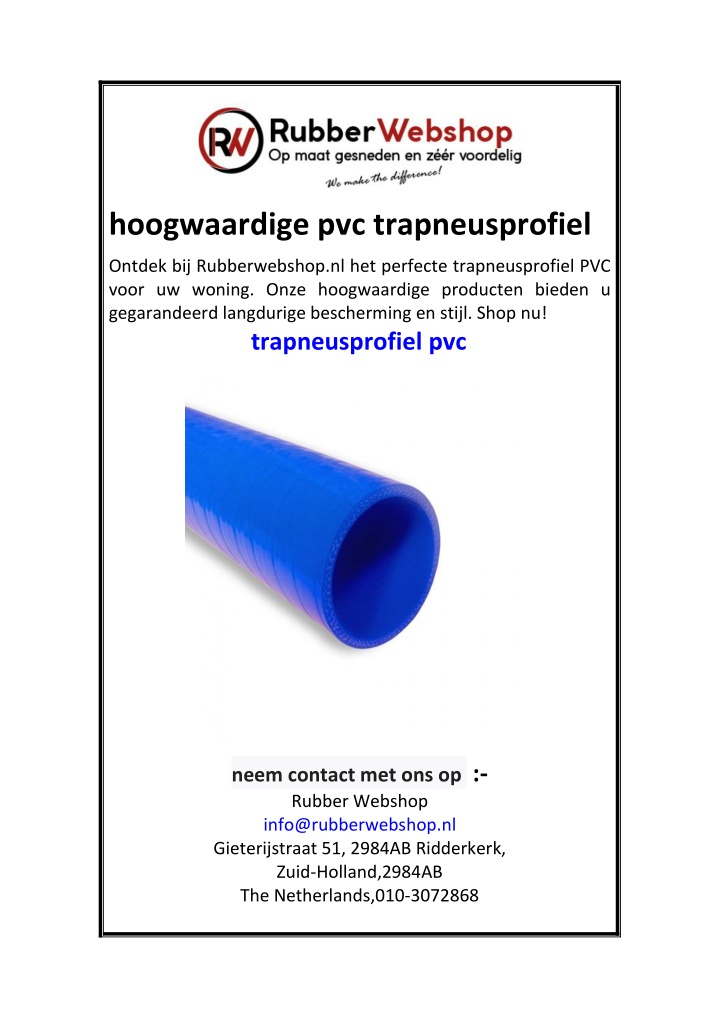 hoogwaardige pvc trapneusprofiel n.w