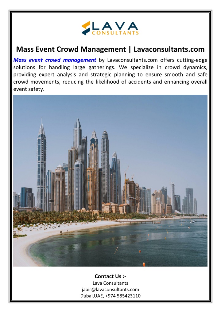 mass event crowd management lavaconsultants com n.w