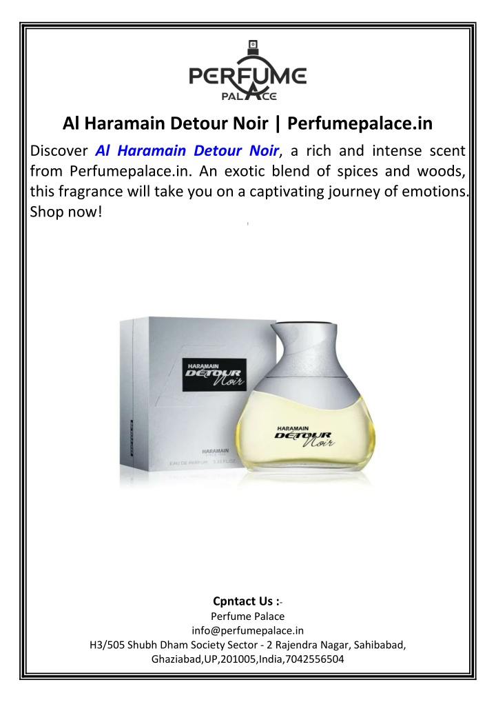 al haramain detour noir perfumepalace in n.w