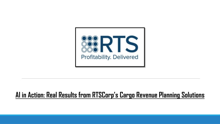 ai in action real results from rtscorp s cargo n.w