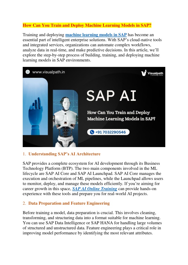 how can you train and deploy machine learning n.w