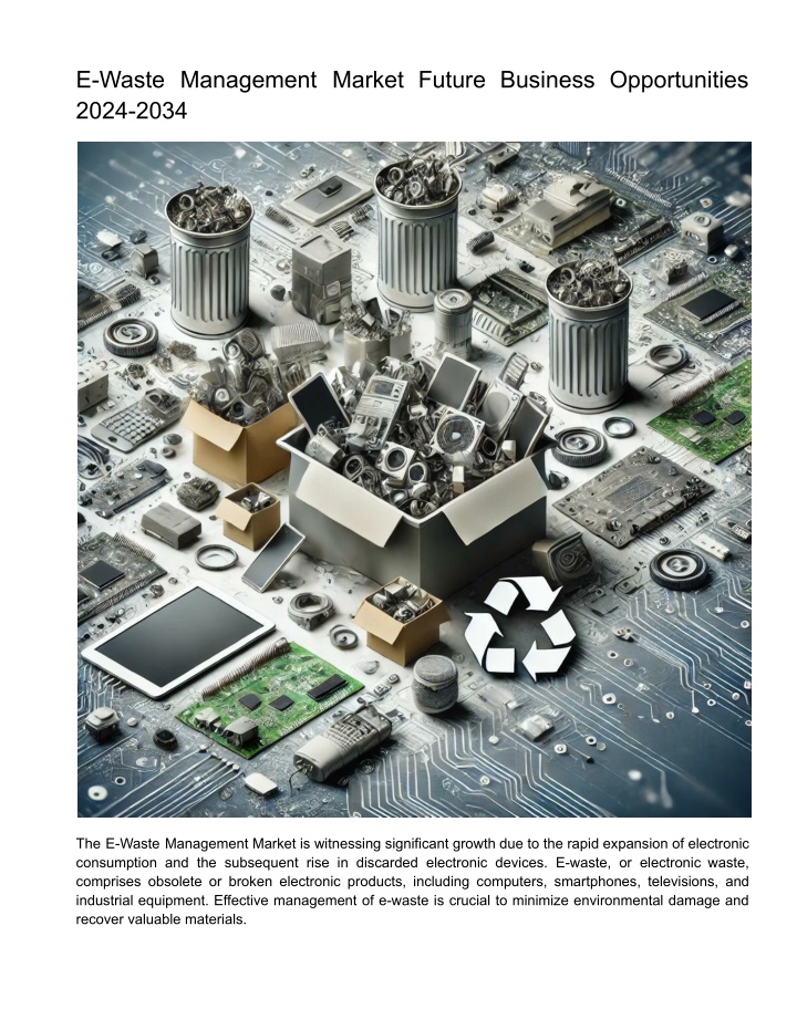 e waste management market future business n.w