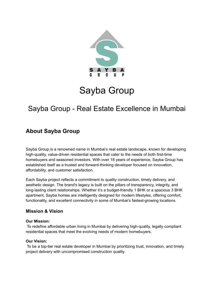 sayba group n.w