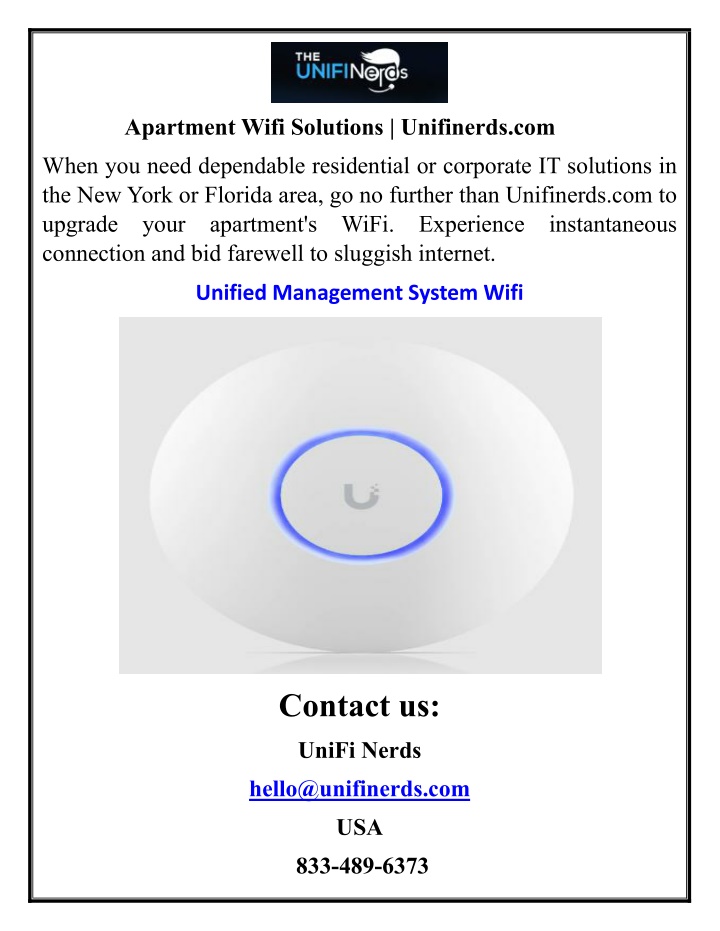 apartment wifi solutions unifinerds com n.w
