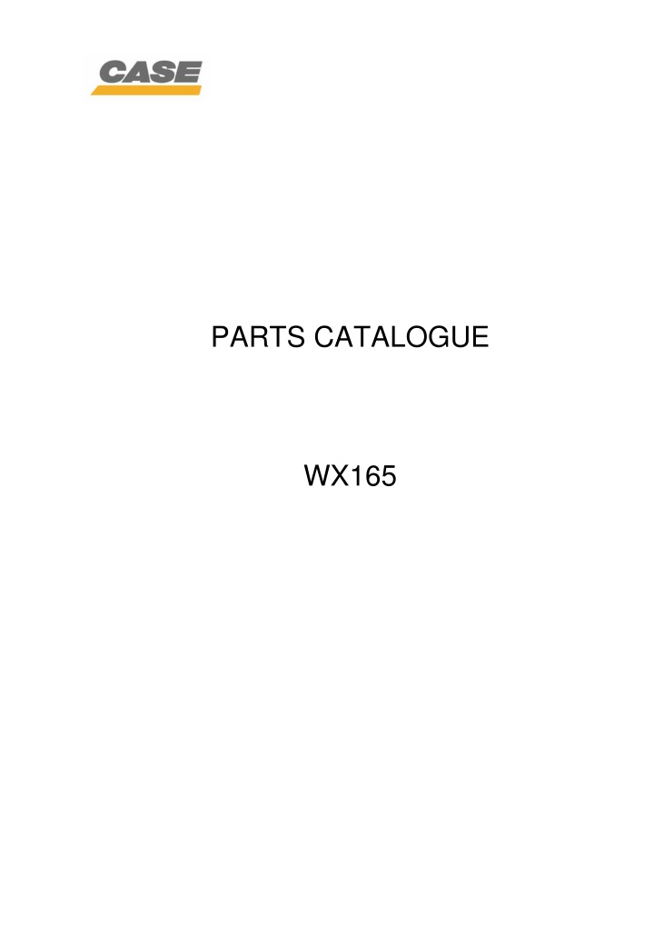 parts catalogue n.w