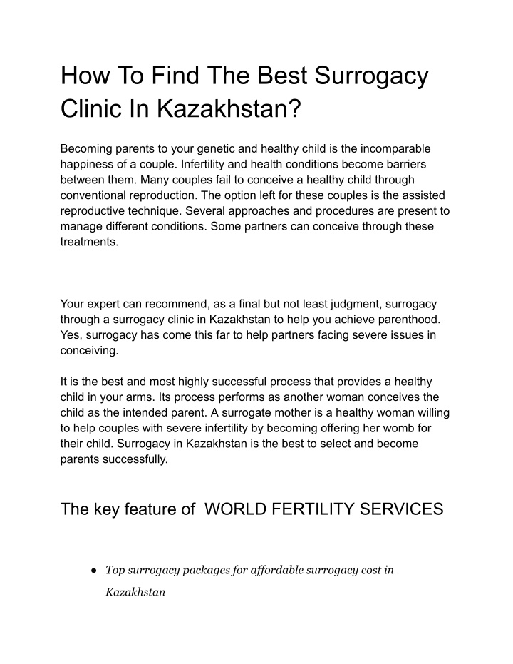 how to find the best surrogacy clinic n.w