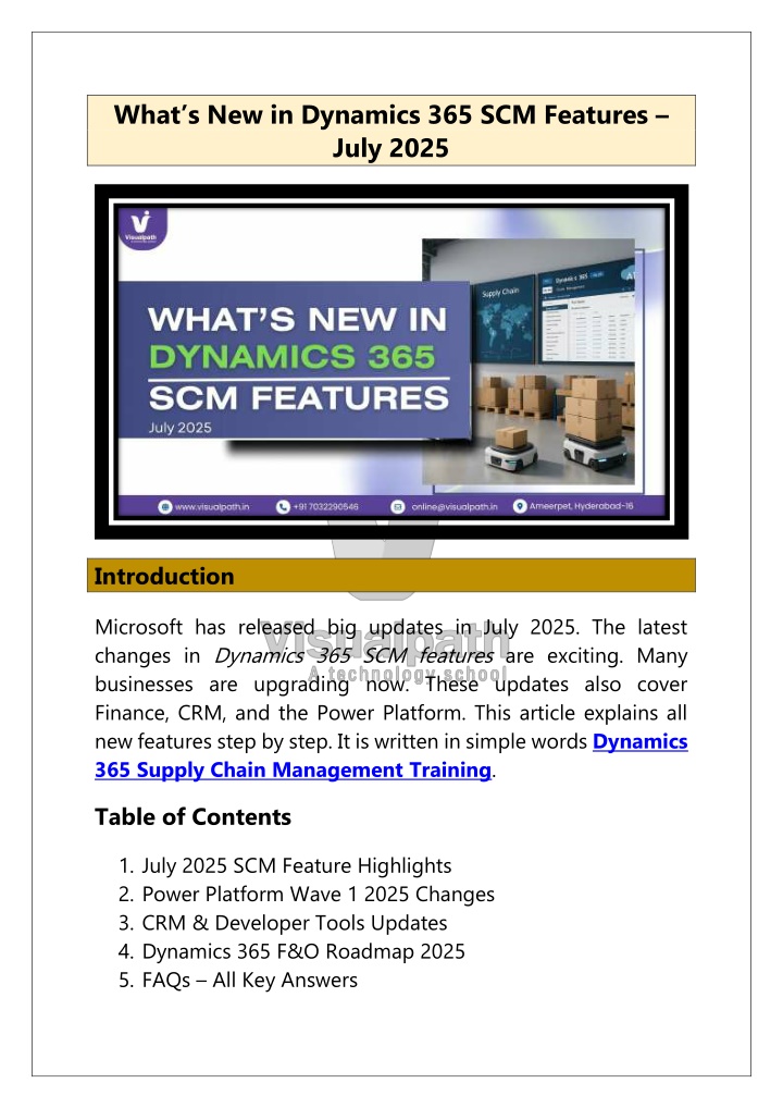 what s new in dynamics 365 scm features july 2025 n.w