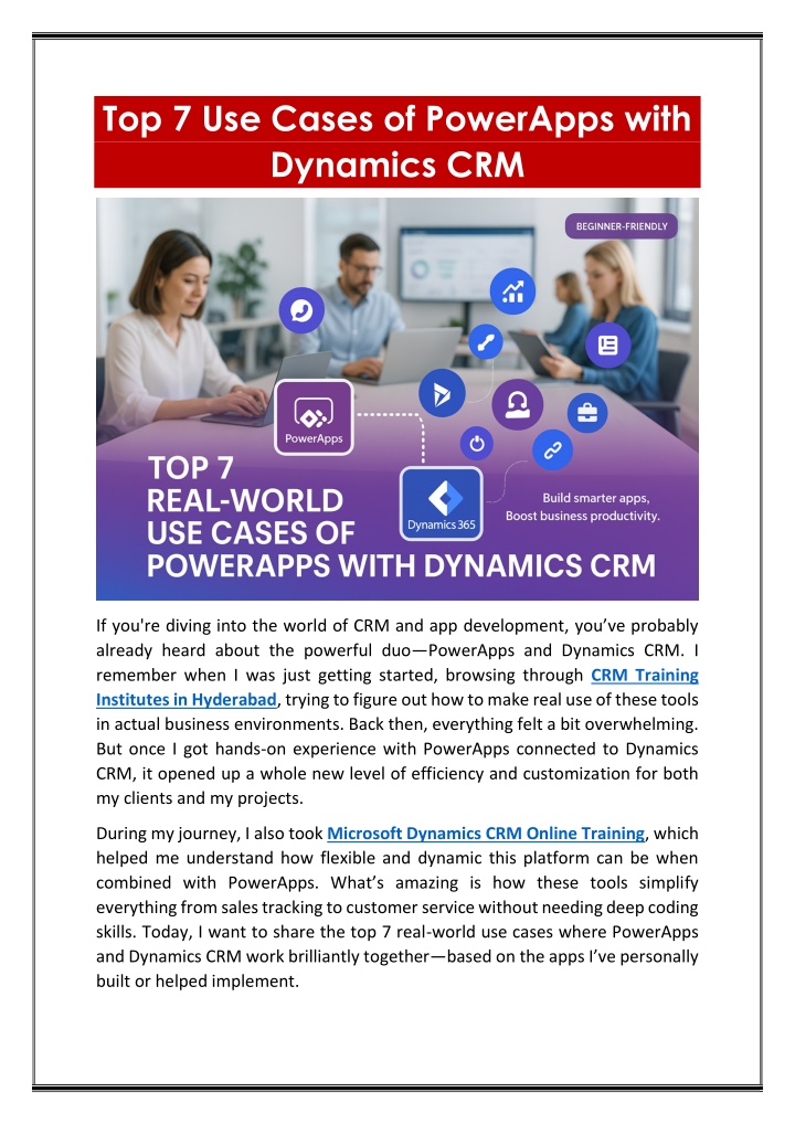 top 7 use cases of powerapps with dynamics crm n.w