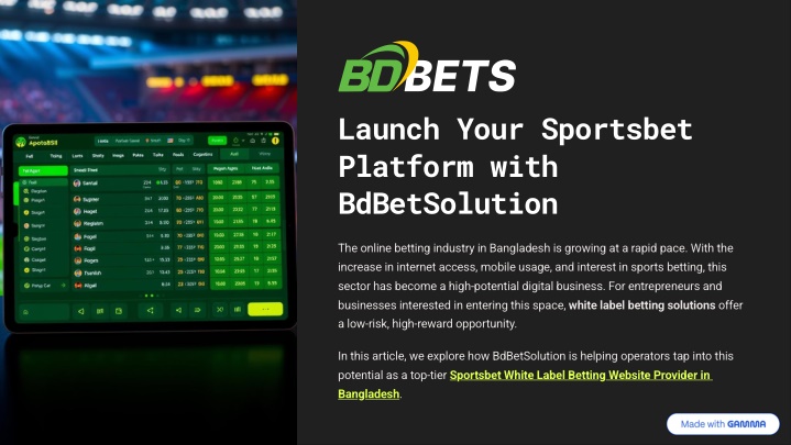 launch your sportsbet platform with bdbetsolution n.w