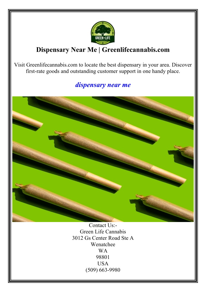 dispensary near me greenlifecannabis com n.w