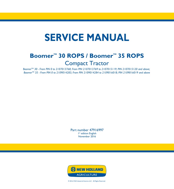 service manual n.w