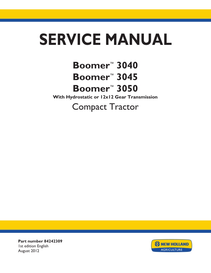 service manual n.w