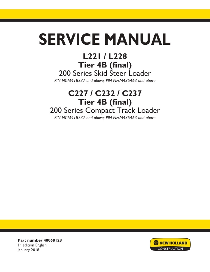 service manual l221 l228 tier 4b final 200 series n.w