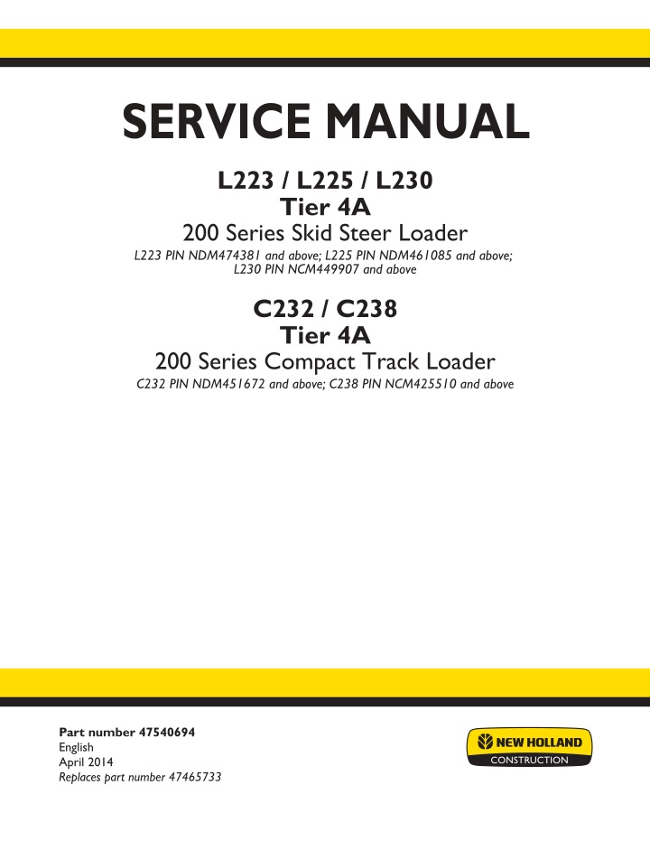service manual n.w