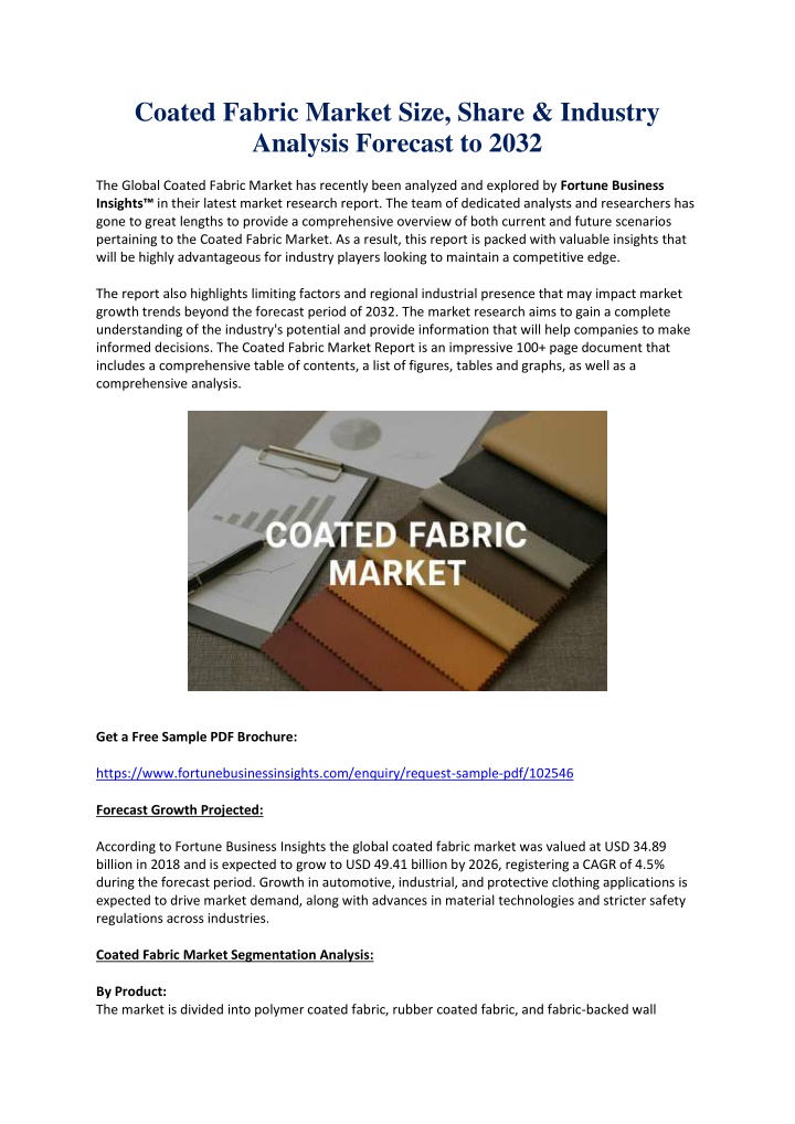 coated fabric market size share industry analysis n.w