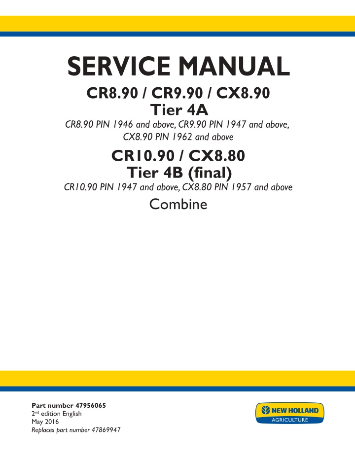 service manual cr8 90 cr9 90 cx8 90 tier n.w