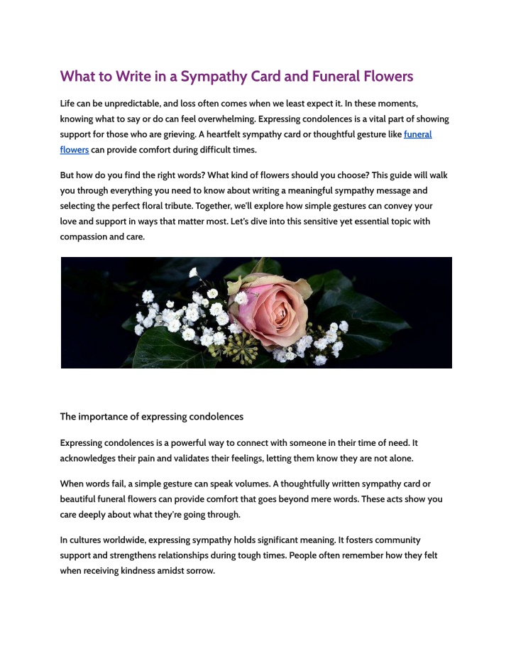 what to write in a sympathy card and funeral n.w