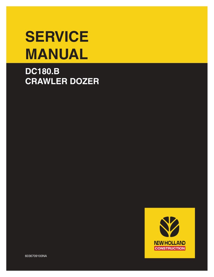 service manual dc180 b crawler dozer n.w