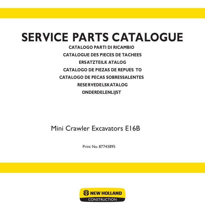 service parts catalogue catalogo parti n.w