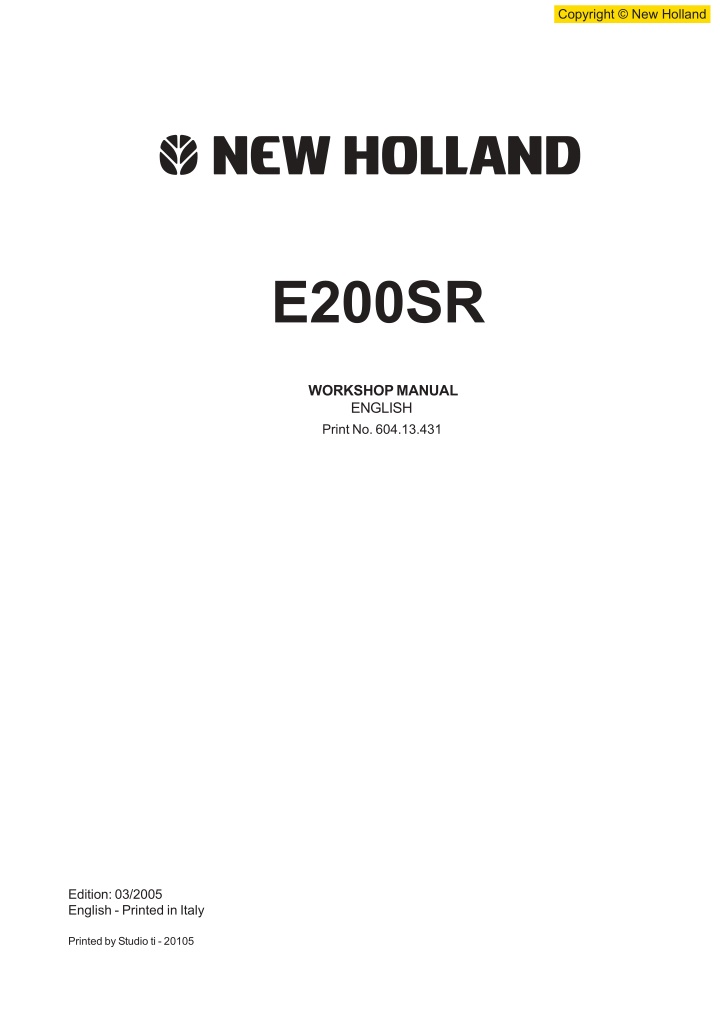 copyright new holland n.w